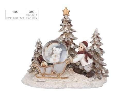 Palla vetro con neve - palla,