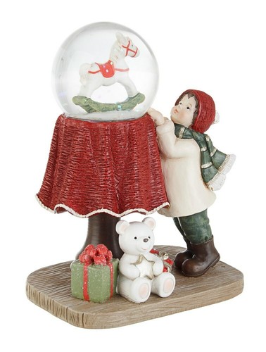 Palla vetro con neve natale - di,
